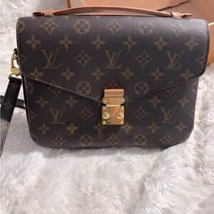 Louis Vuitton Brown and Gold Crossbody Bag